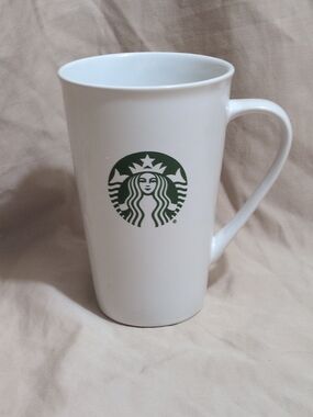 Starbucks White Ceramic Mug with Green Logo